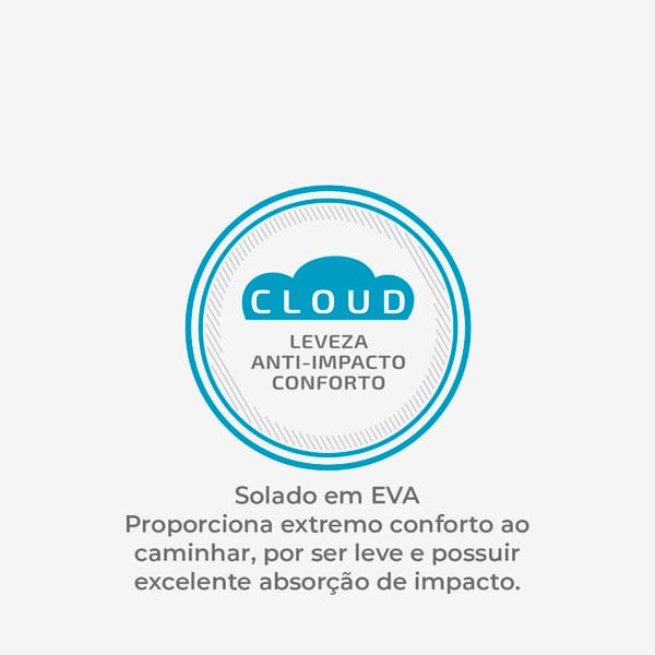Sapato Casual em Couro Preto Allure - Cloud